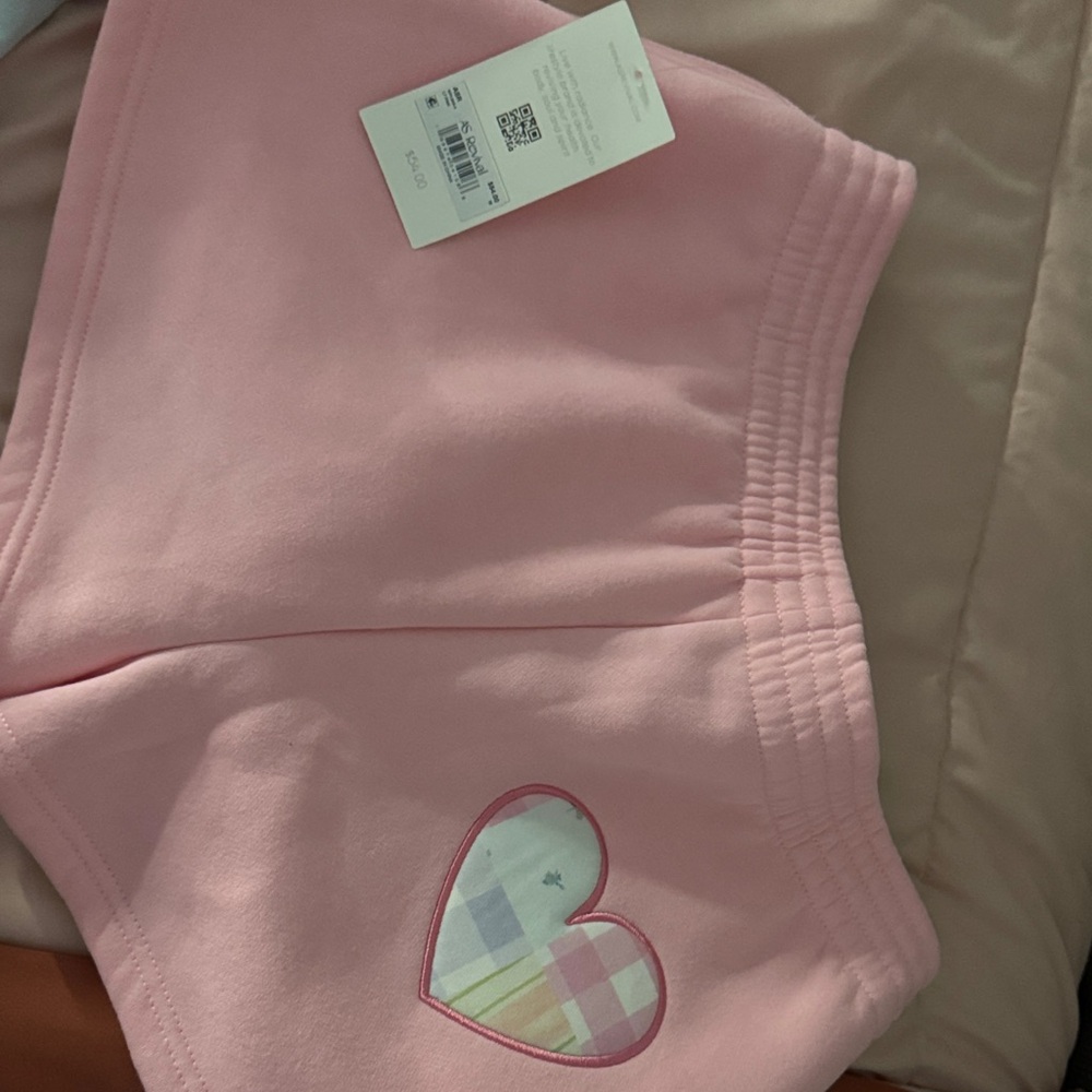Altar'd State Pink Athletic Shorts with Heart Patch